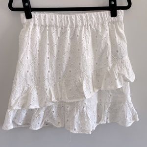 7 for All Mankind white lace skirt - size small